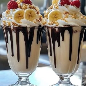 Banana Split Milkshakes