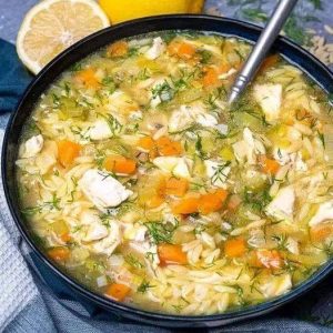 lemon chicken orzo soup