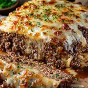 Crockpot French Onion Meatloaf