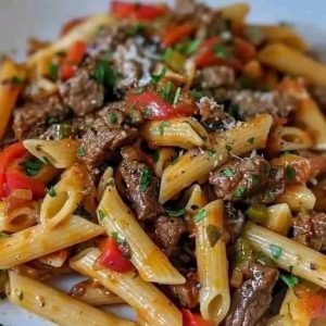 philly cheesesteak pasta